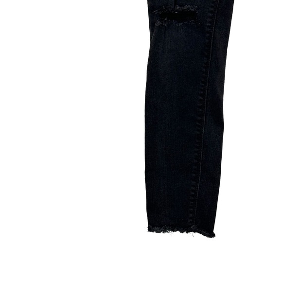 Design Lab Women's Jeans Lord Taylor Skinny Stretch Distressed Mid-Rise Black 25 - Picture 3 of 11
